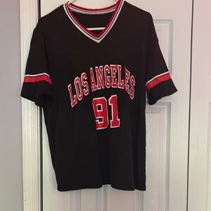 Los Angeles Women’s Black and Red Sports Shirt